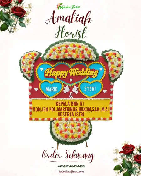 Papan Bunga Pernikahan Gayungan